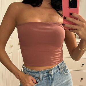 Aritzia Tna Virginia Tube Top Red Argil